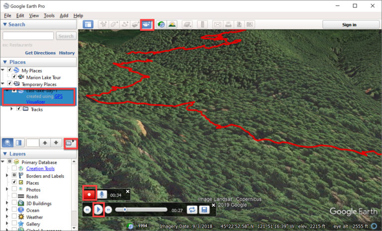 Google Earth - Record Tour